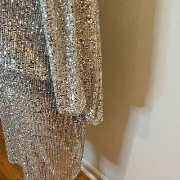 Eliza J Silver Sequin Dress - Picture 9 of 11